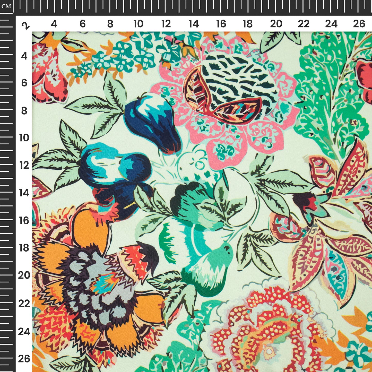 Impressive Floral Design Digital Print Imported Satin Fabric