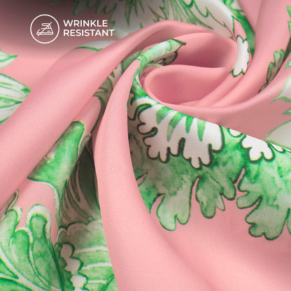 Vintage Floral Design Digital Print Imported Satin Fabric