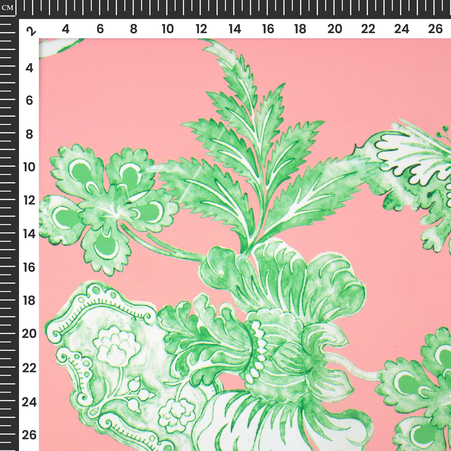 Vintage Floral Design Digital Print Imported Satin Fabric