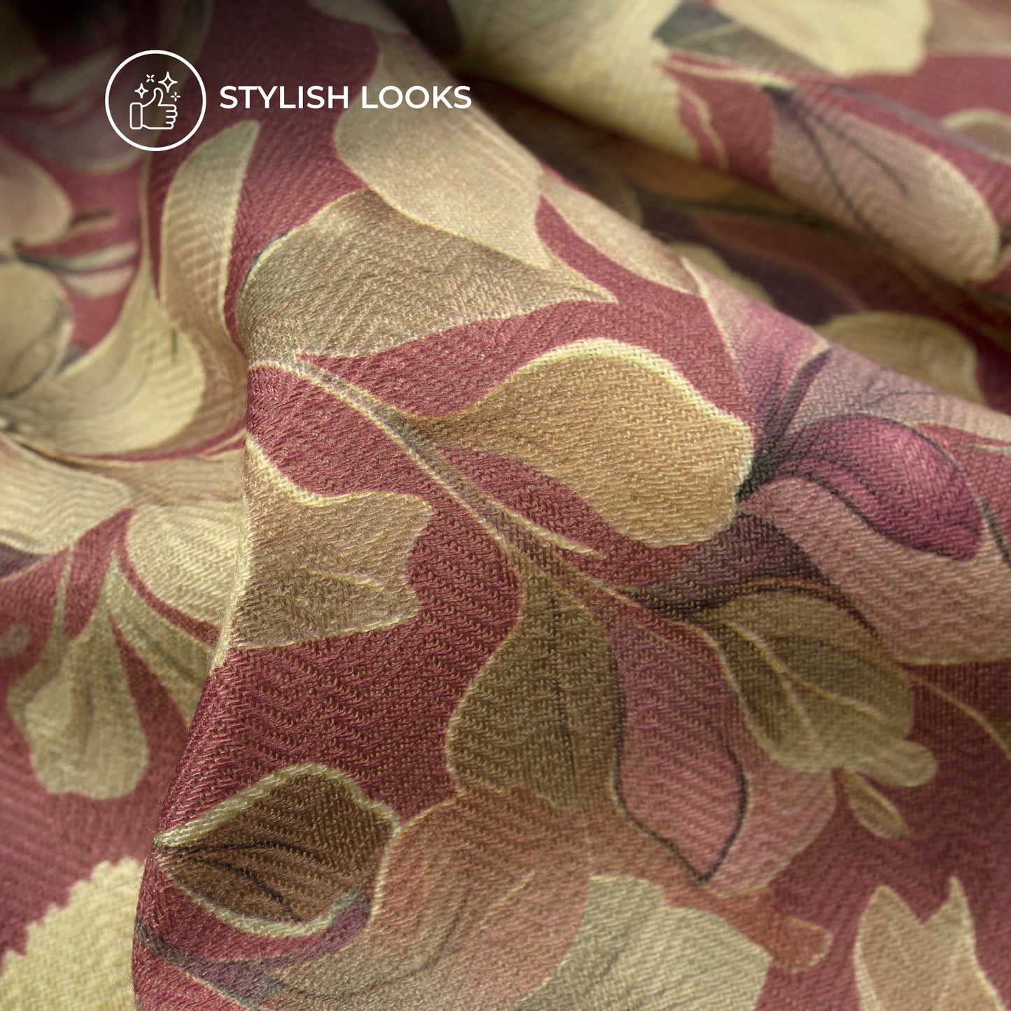 New Shiraz Thousand Floral Digital Print Elegant Blend Pashmina Fabric