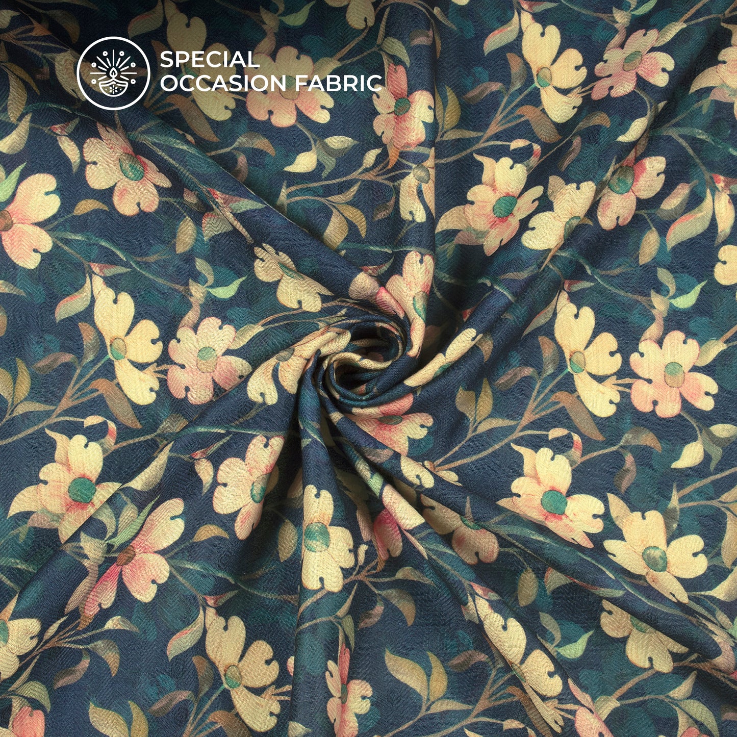 Thousand Floral Digital Print Elegant Blend Pashmina Fabric