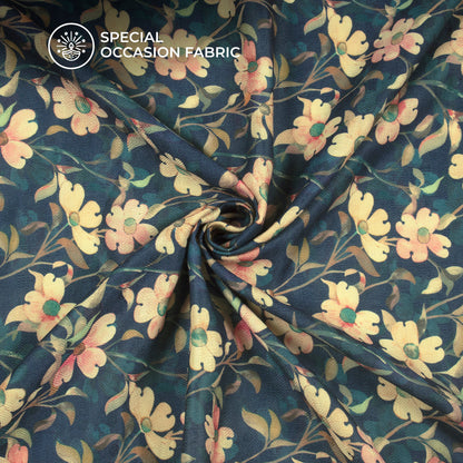 Thousand Floral Digital Print Elegant Blend Pashmina Fabric