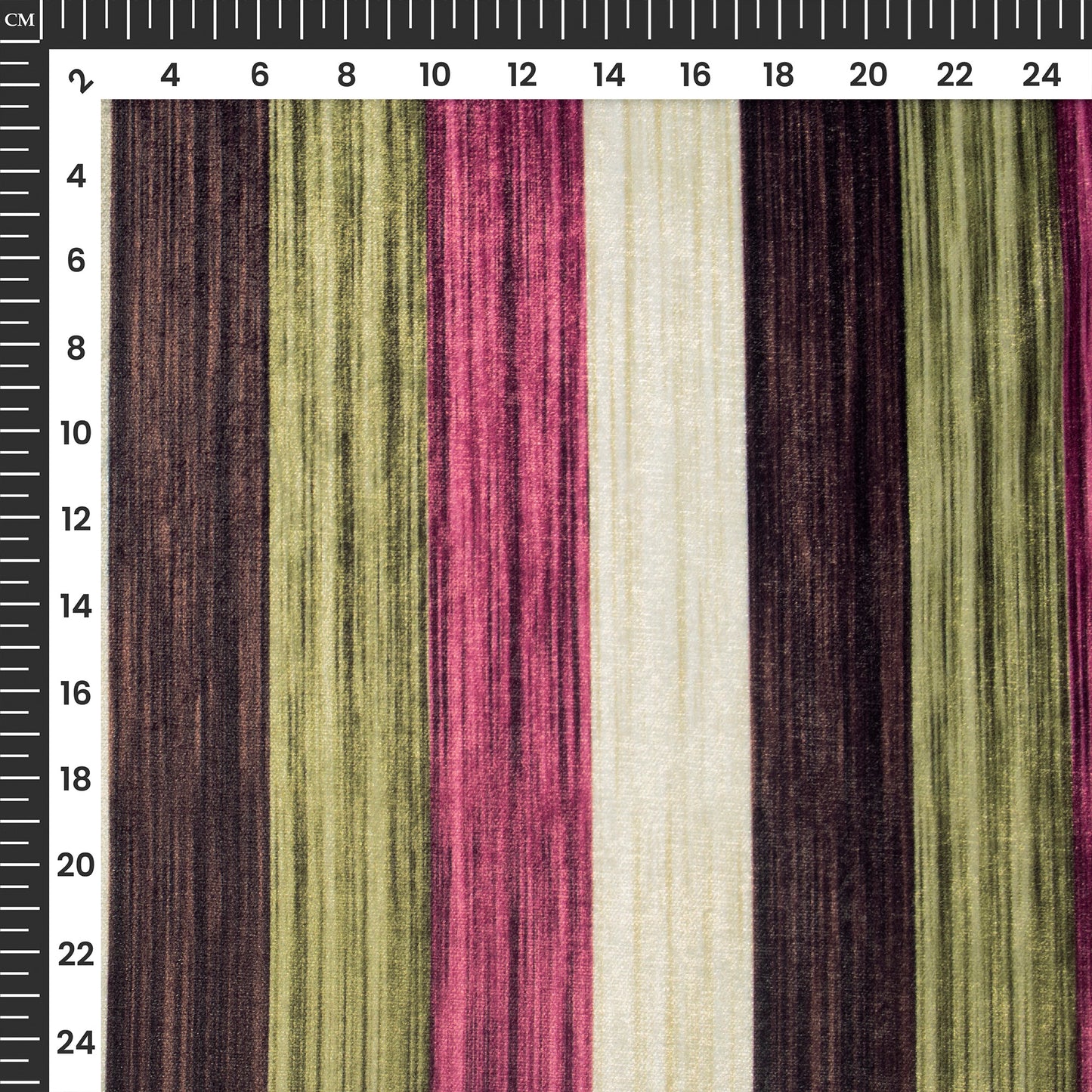 Fabcurate LuxeVel™ Digital Print Stripe Premium Velvet Fabric