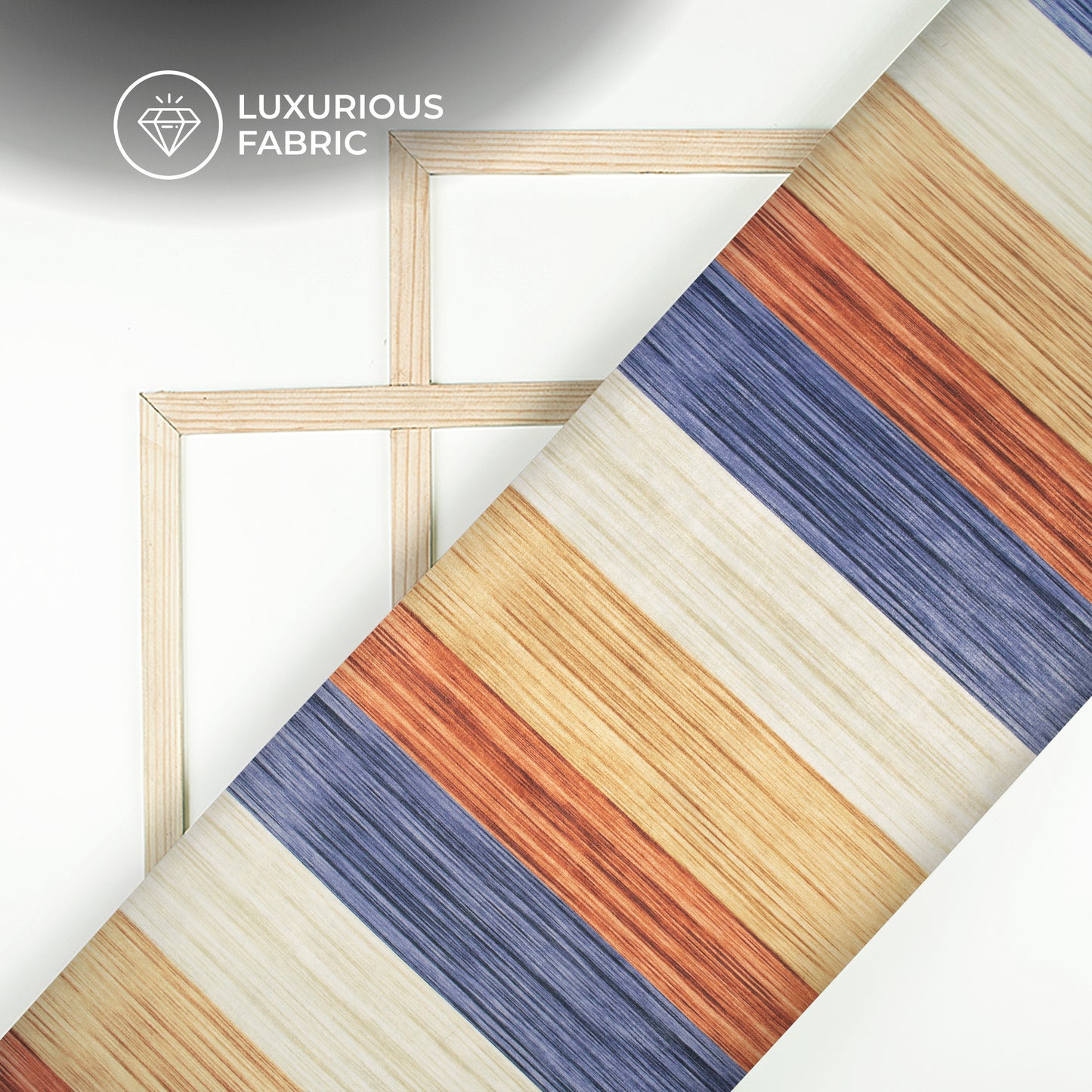 Designer Digital Stripe Velvet Fabric - Soft, Rich And Premium