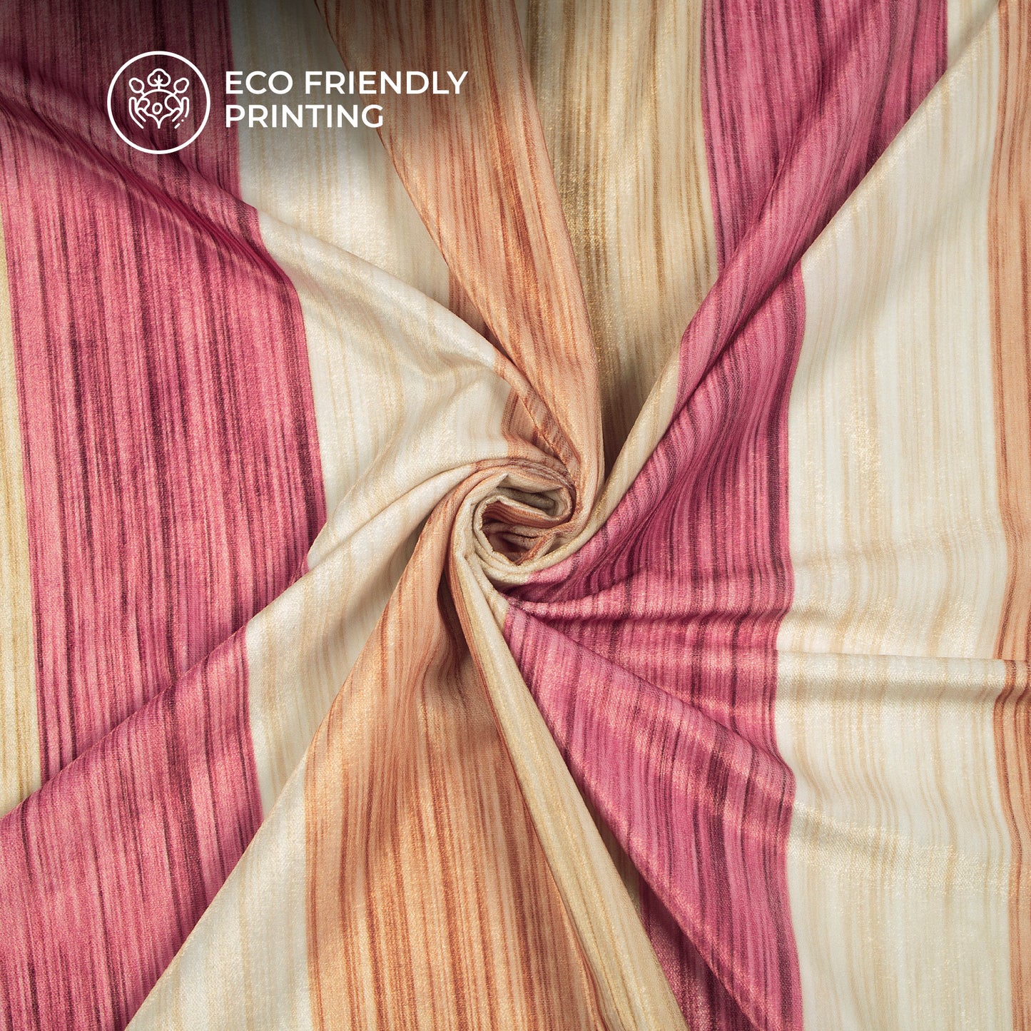 Creator’s Pick Velvet Fabric with Digital Print Stripe