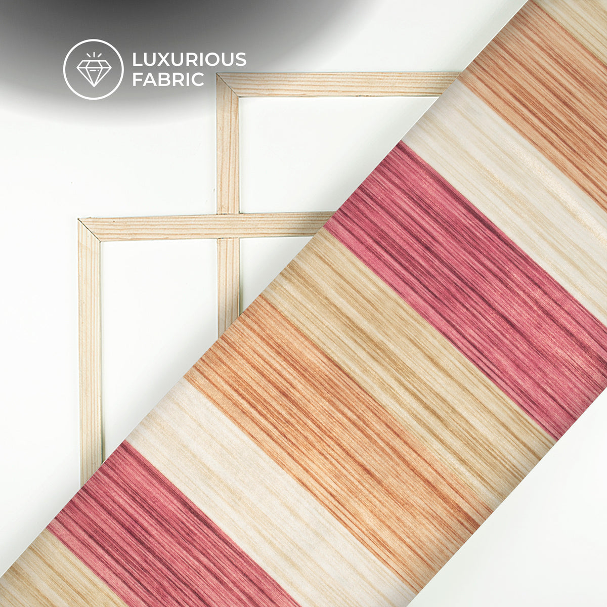 Creator’s Pick Velvet Fabric with Digital Print Stripe