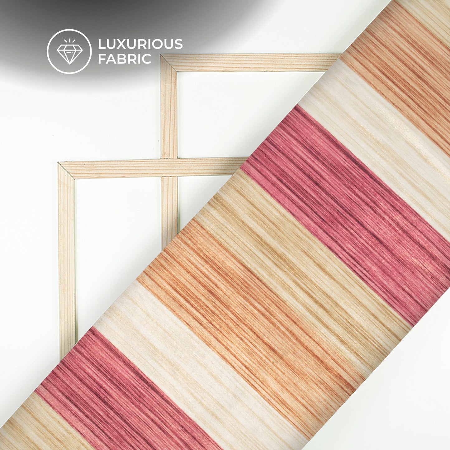 Creator’s Pick Velvet Fabric with Digital Print Stripe