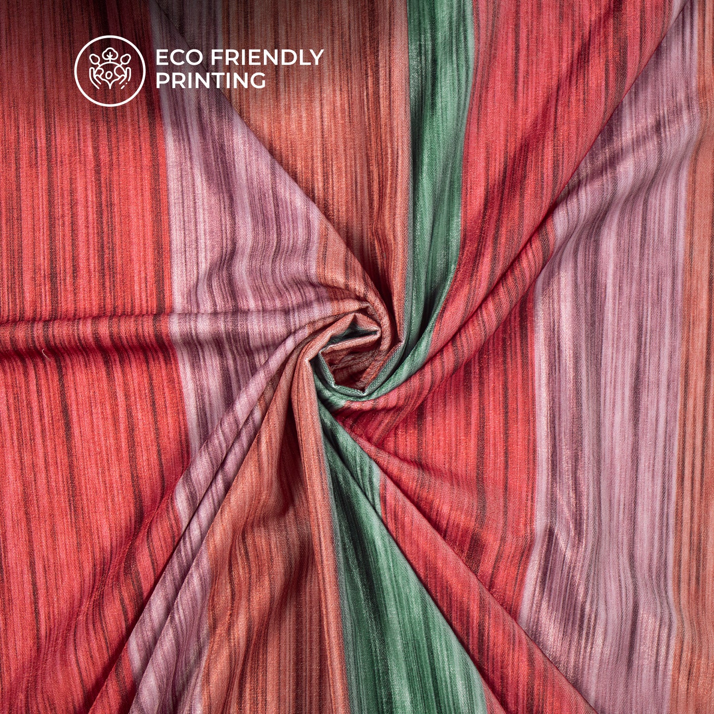 Premium Digital Stripe Velvet Fabric for Designers