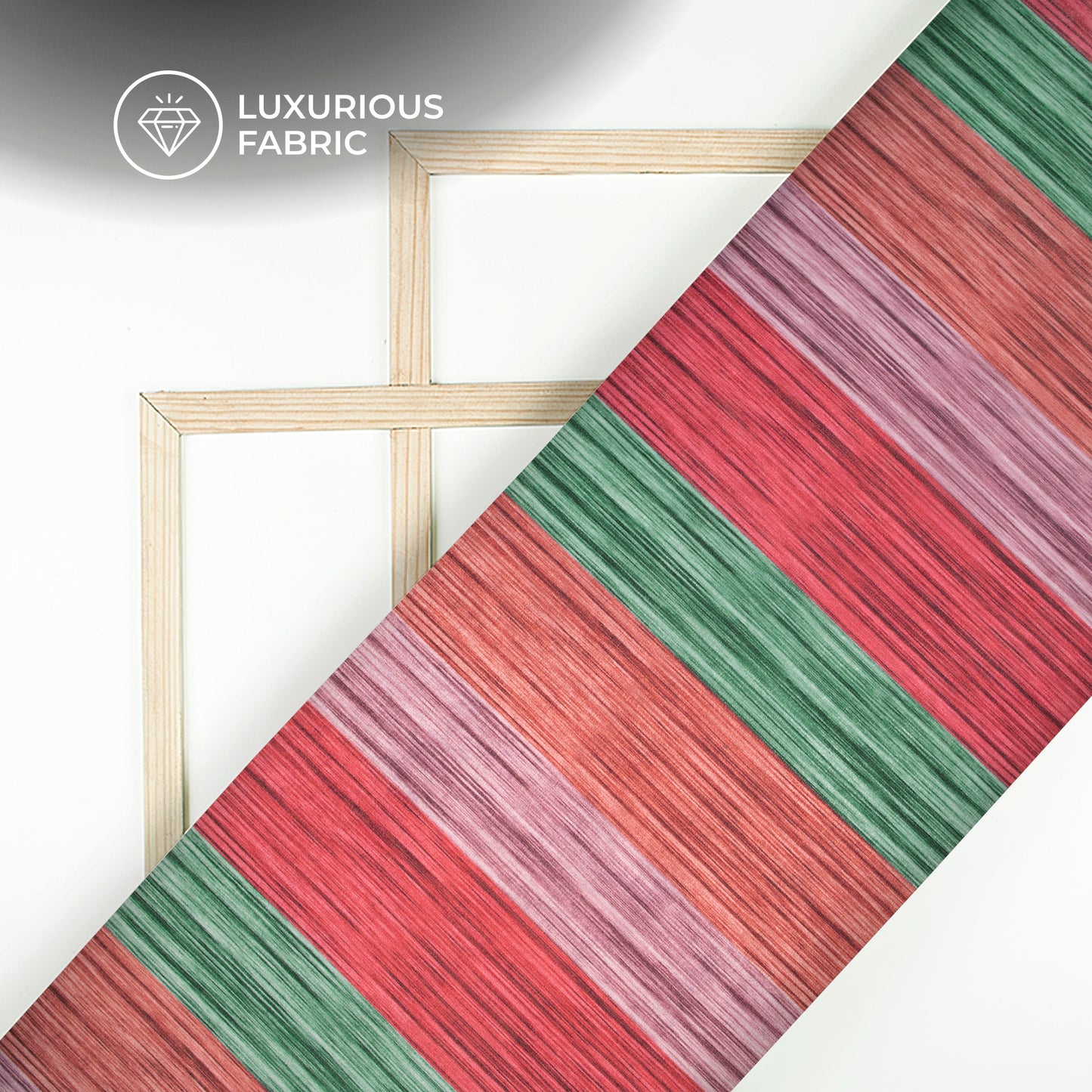 Premium Digital Stripe Velvet Fabric for Designers