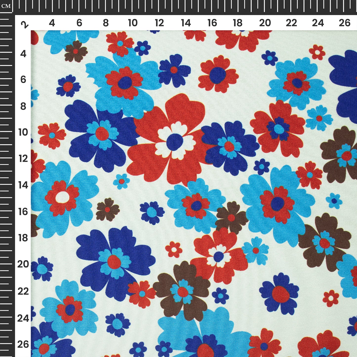 New Boden Vibrant Floral Digital Print Crepe Silk Fabric