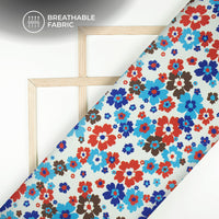 New Boden Vibrant Floral Digital Print Crepe Silk Fabric