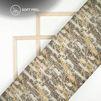 Python And Chain Stripes Digital Print Japan Satin Fabric