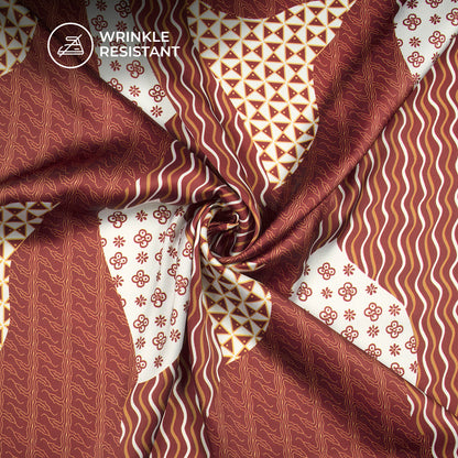 Amazing Waves Quilt Pattern Digital Print Japan Satin Fabric