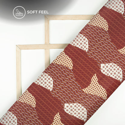 Amazing Waves Quilt Pattern Digital Print Japan Satin Fabric