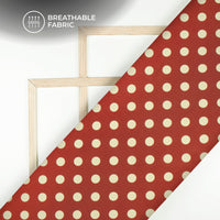 Attractive Polka Dots Digital Print Muslin Fabric