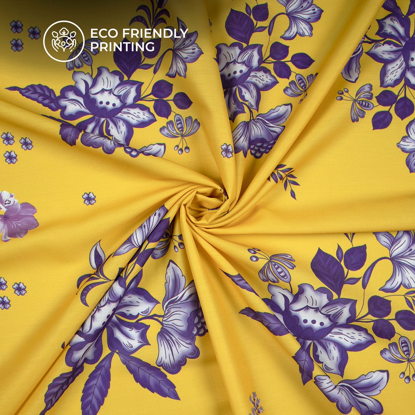 Beautiful Vintage Flowers Digital Print Muslin Fabric