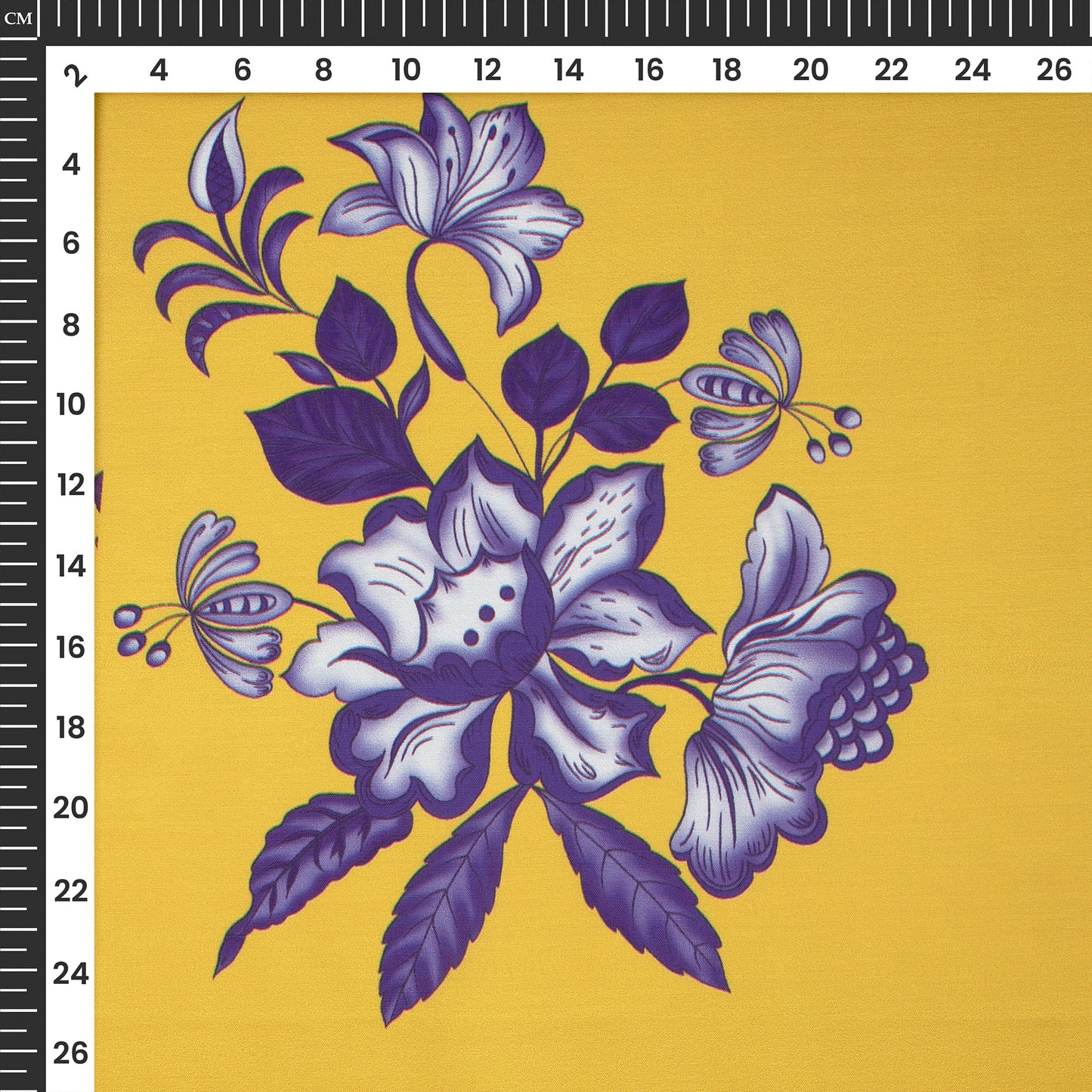 Beautiful Vintage Flowers Digital Print Muslin Fabric