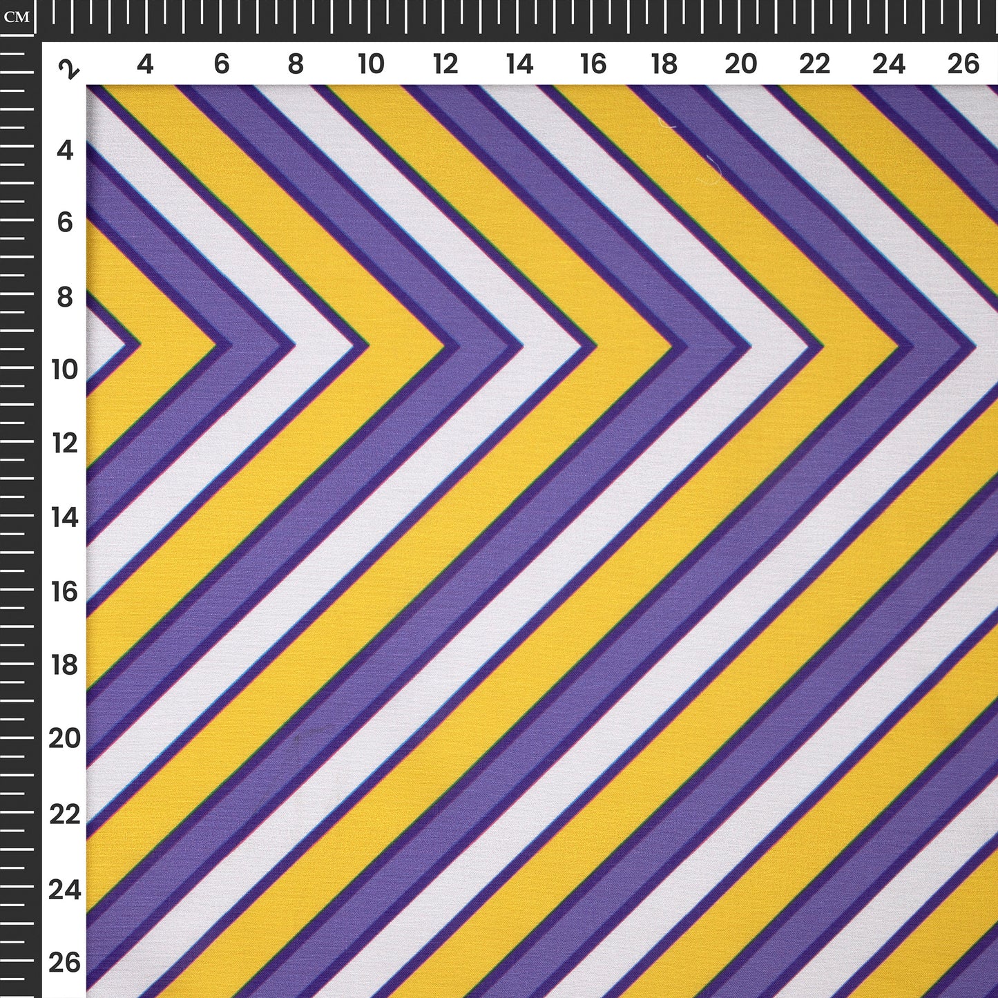 Traiangle Waves Pattern Digital Print Muslin Fabric