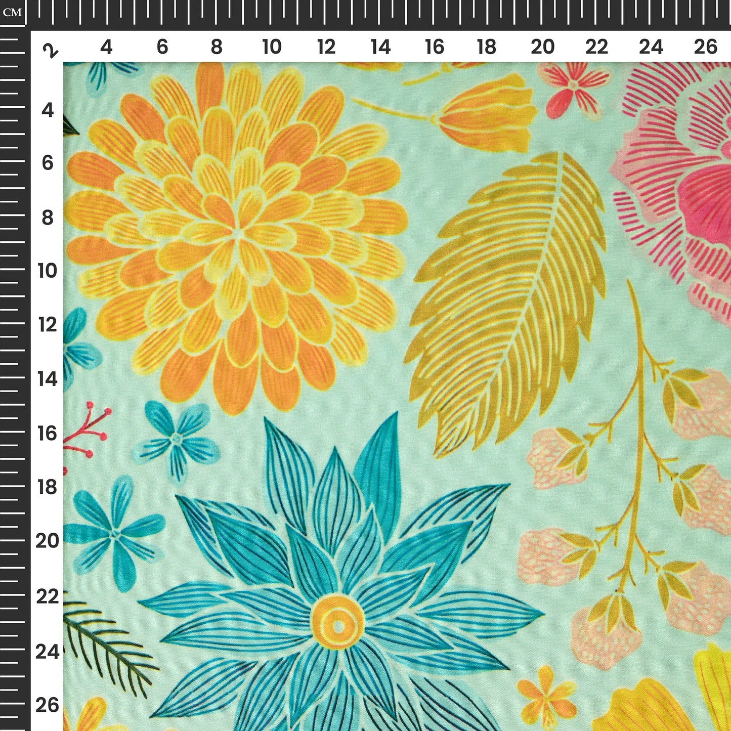 Beautiful Colorful Flowers Floral Digital Print Crepe Silk Fabric