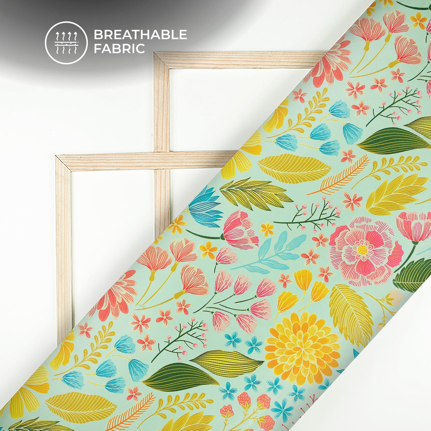 Beautiful Colorful Flowers Floral Digital Print Crepe Silk Fabric