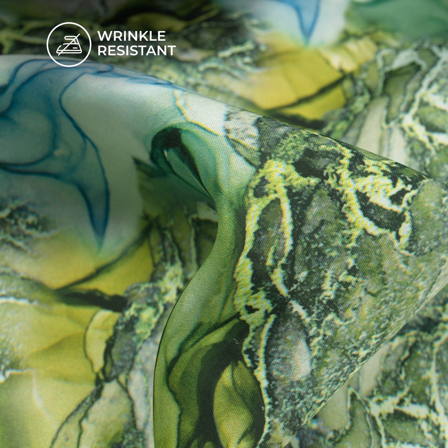 Impressive Marble Design Digital Print Imported Satin Fabric