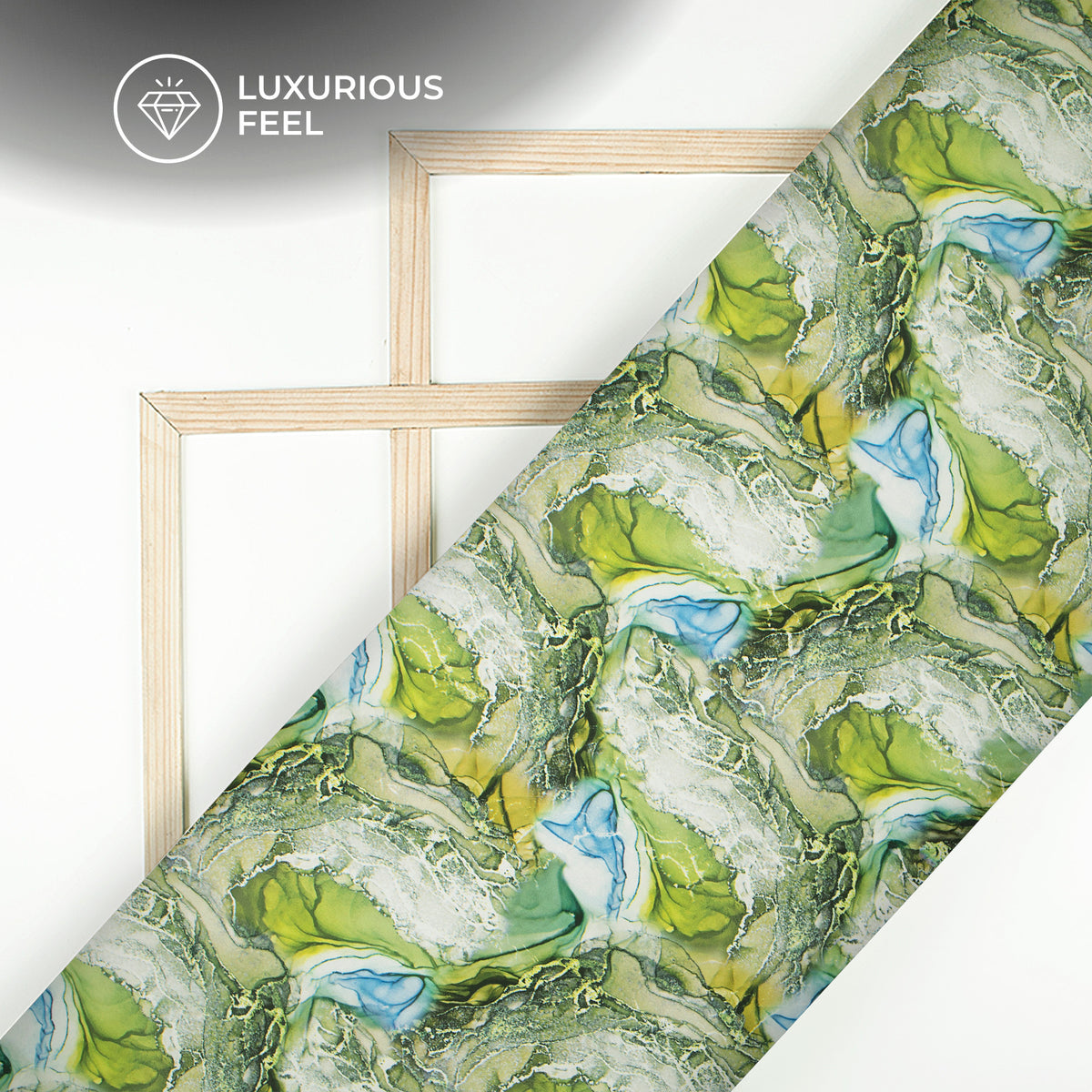 Impressive Marble Design Digital Print Imported Satin Fabric