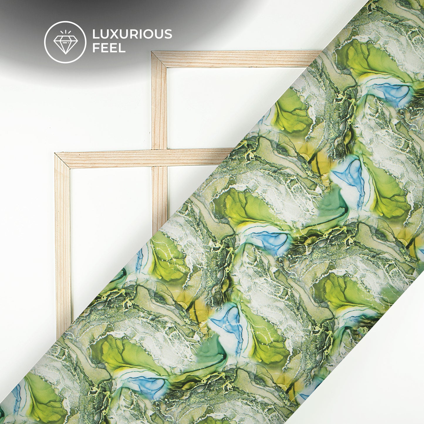 Impressive Marble Design Digital Print Imported Satin Fabric