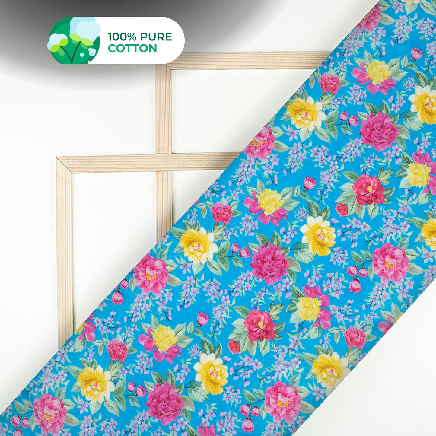 Newly Added Floral Design Digital Print Cotton Mulmul Fabric