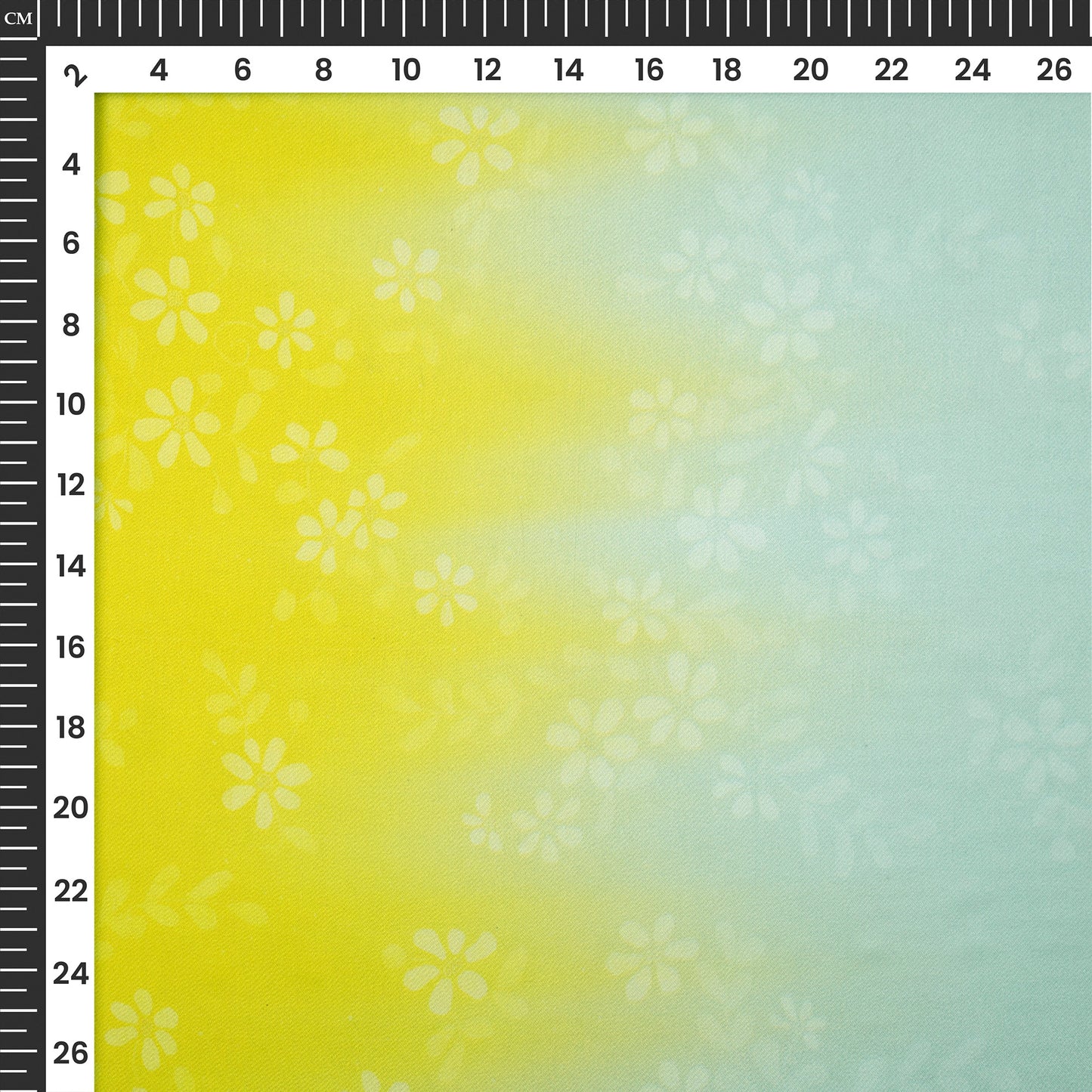 SunMint Ombre Georgette Satin Digital Print Fabric for Cinematic Designer Outfits