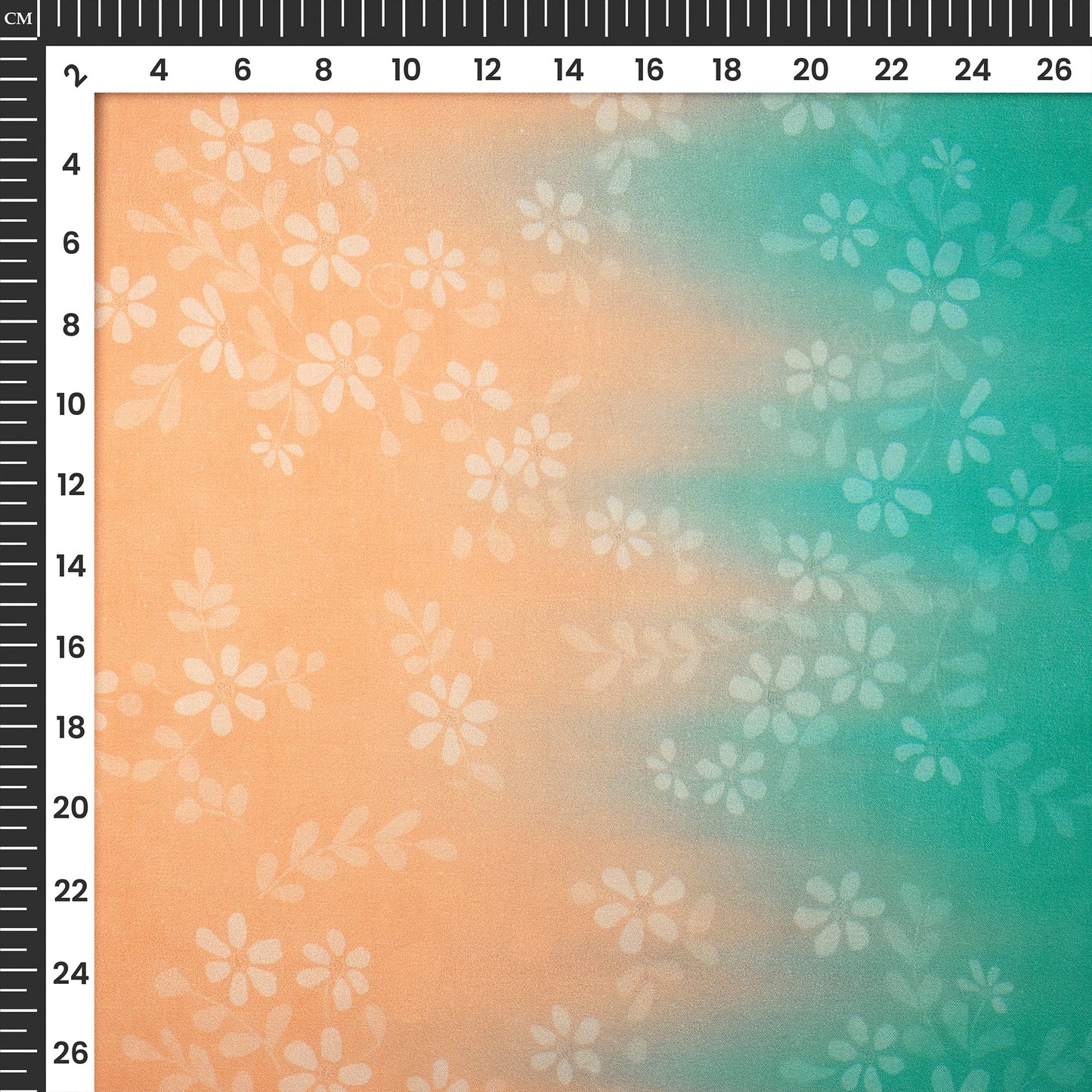 Ombre Digital Print Georgette Satin Fabric for Movie Inspired Fashion Designs