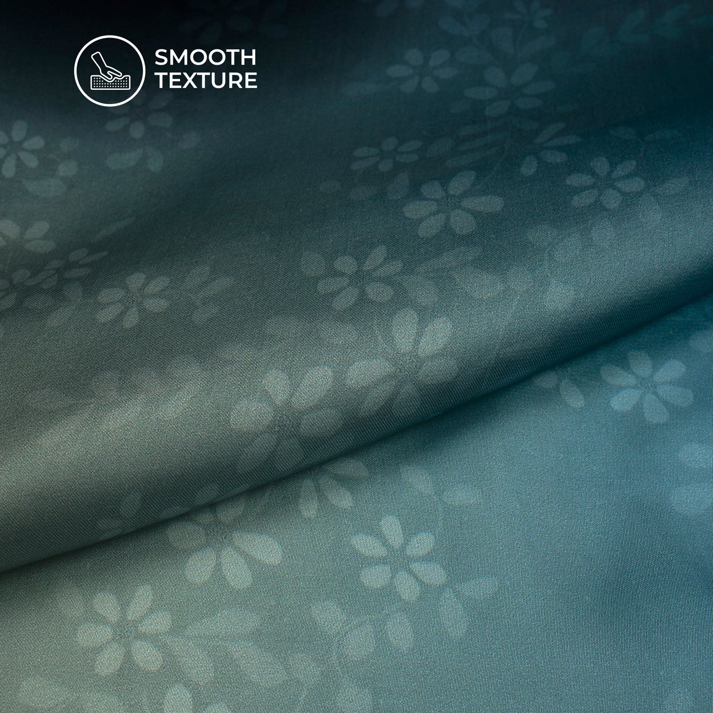 Bloom Ombre Digital Print Designer Georgette Satin Fabric