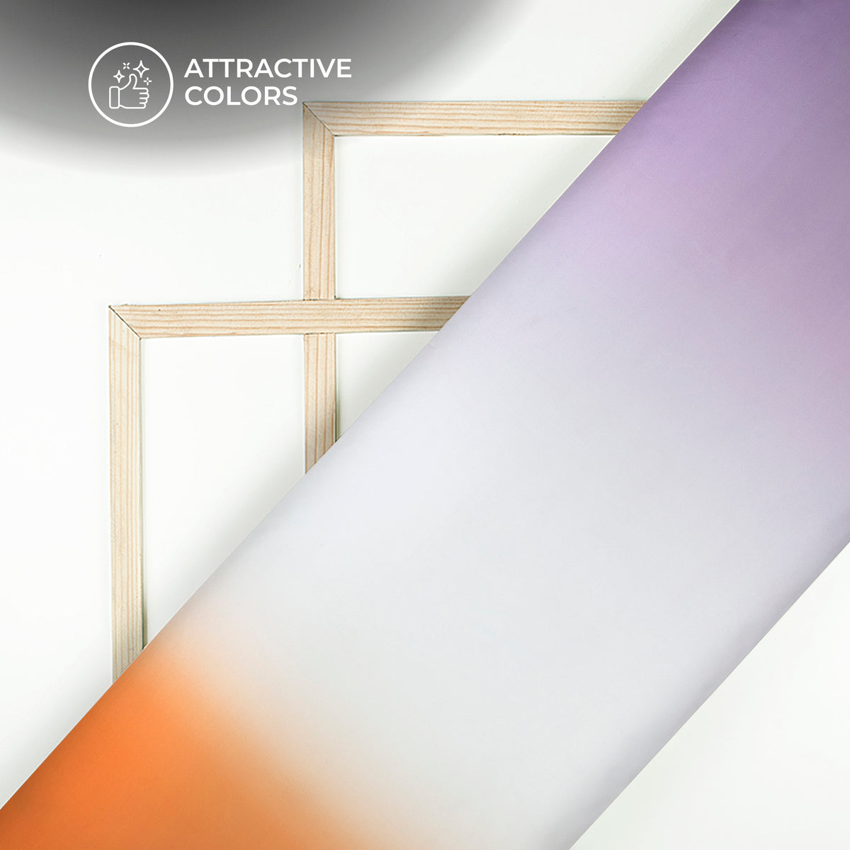 Three Color Shades Ombre Pattern Digital Print Imported Satin Fabric