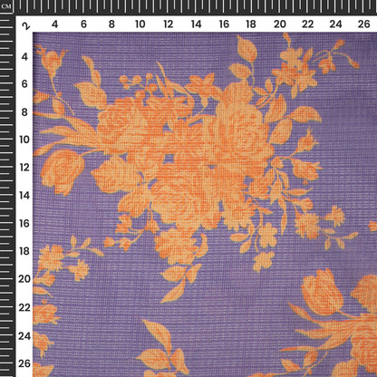 Vintage Floral Design Digital Print Kota Doria Fabric