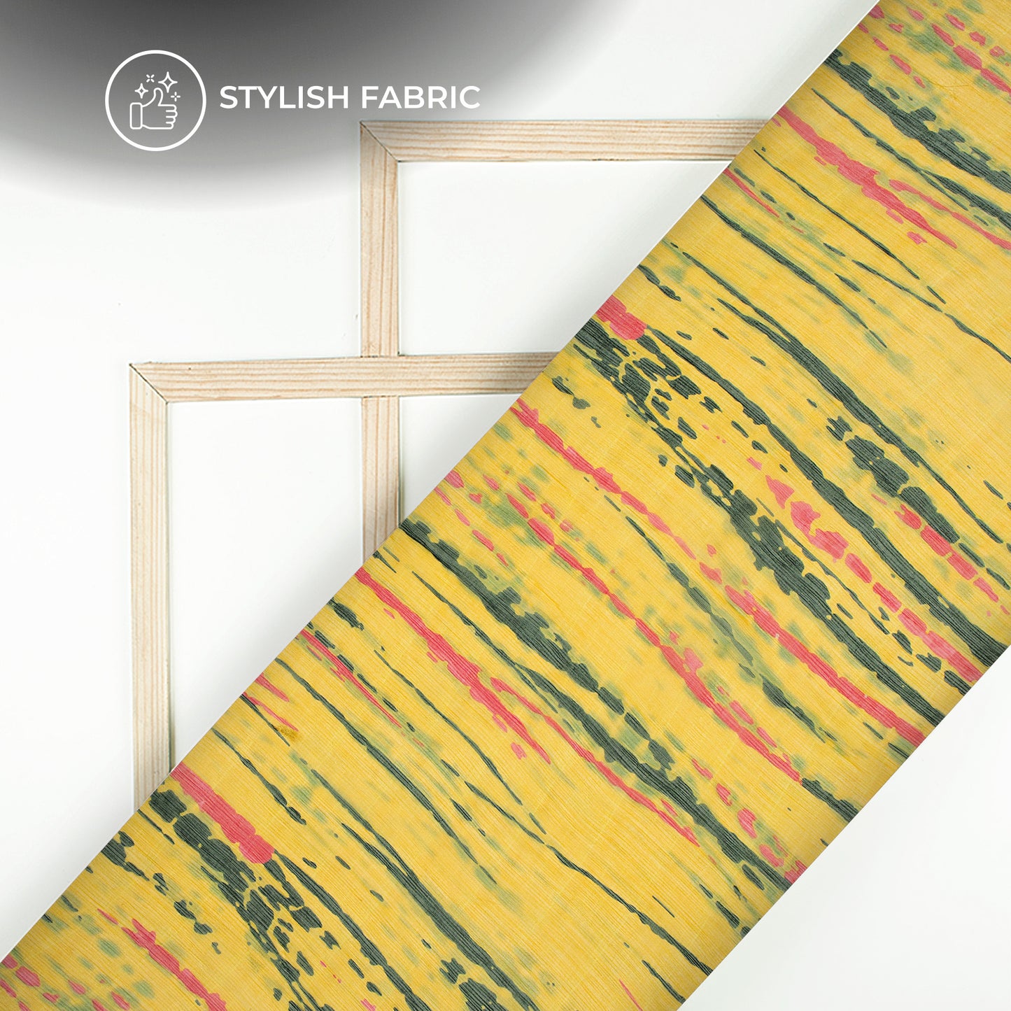 Trendy Shibori Digital Print Bemberg Chiffon Fabric