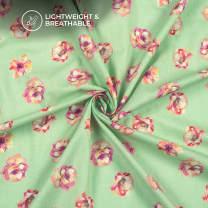 Floral Digital Print Cotton Cambric Fabric