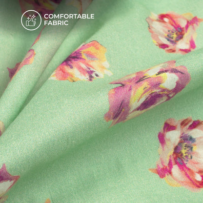 Floral Digital Print Cotton Cambric Fabric