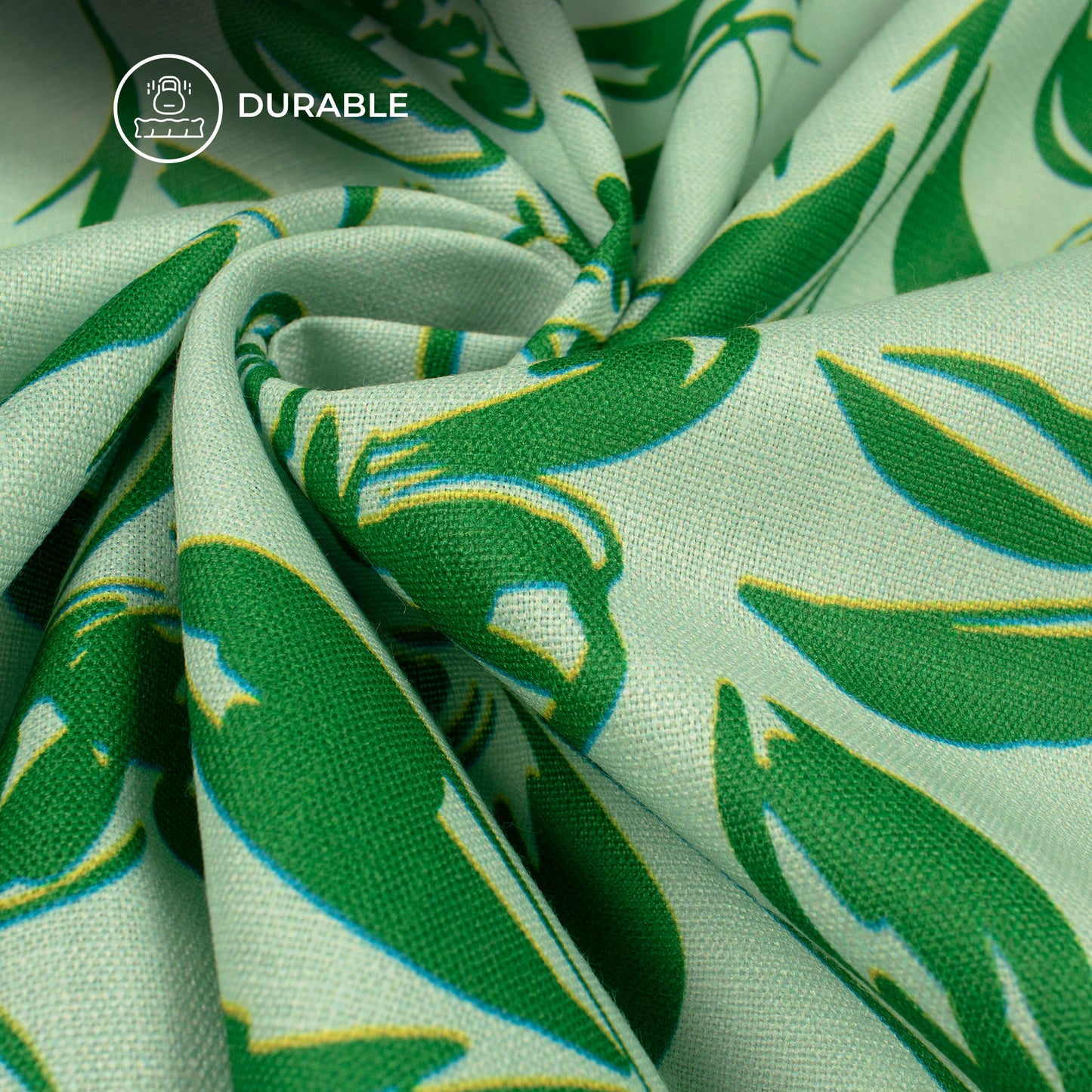 Shadow Floral Digital Print Poly Linen Slub Fabric