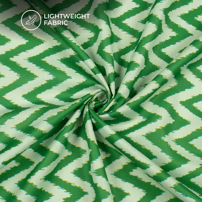 Chevron Zigzag Digital Print Poly Linen Slub Fabric