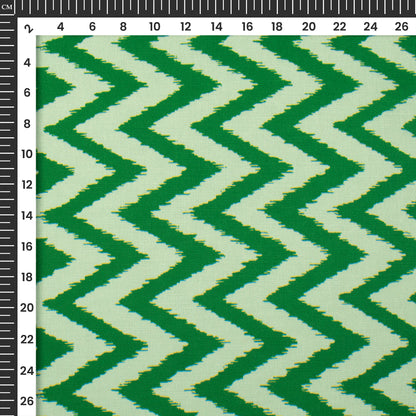 Chevron Zigzag Digital Print Poly Linen Slub Fabric