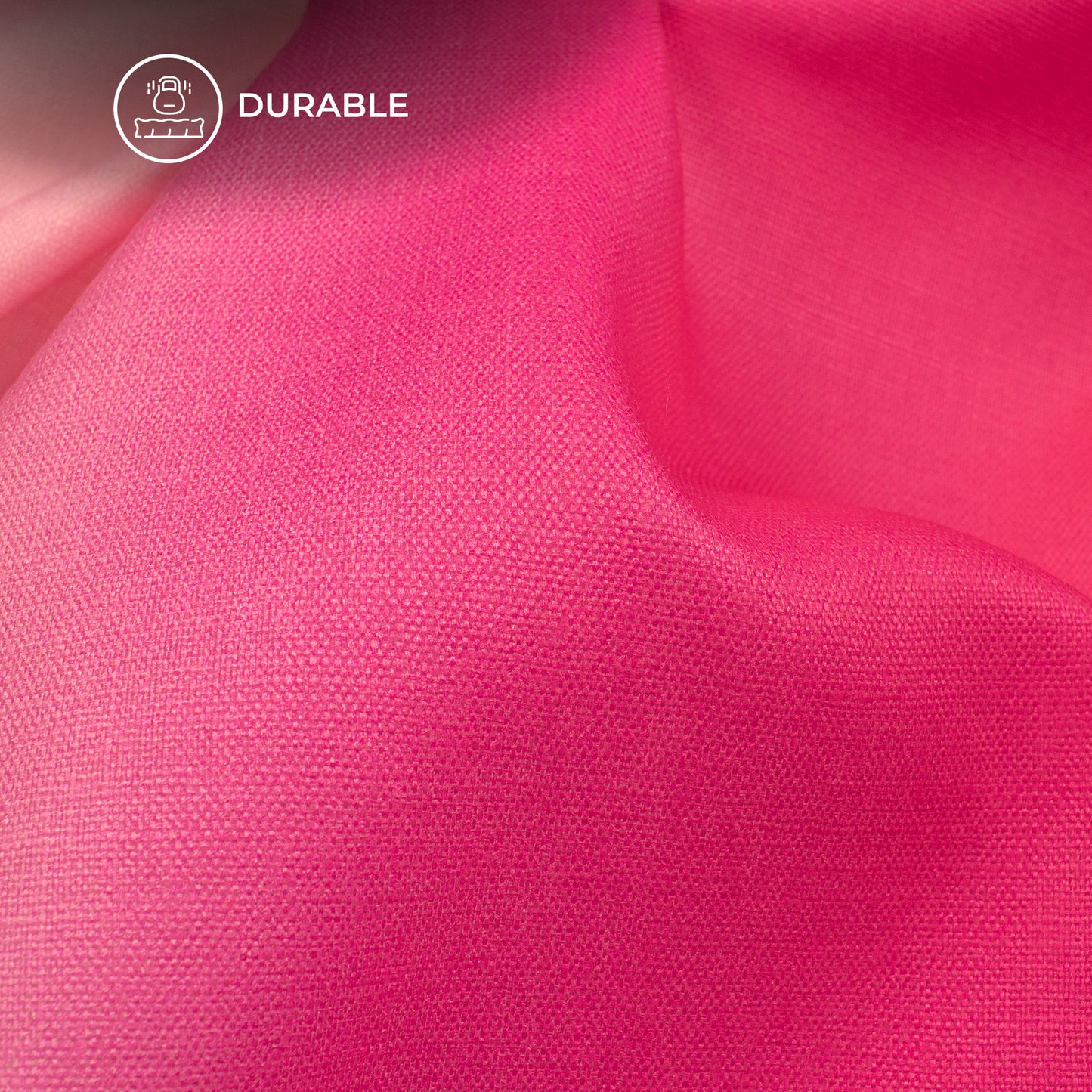Magenta Pink And Candel Light Ombre Pattern Peach Digital Print Poly Linen Slub Fabric