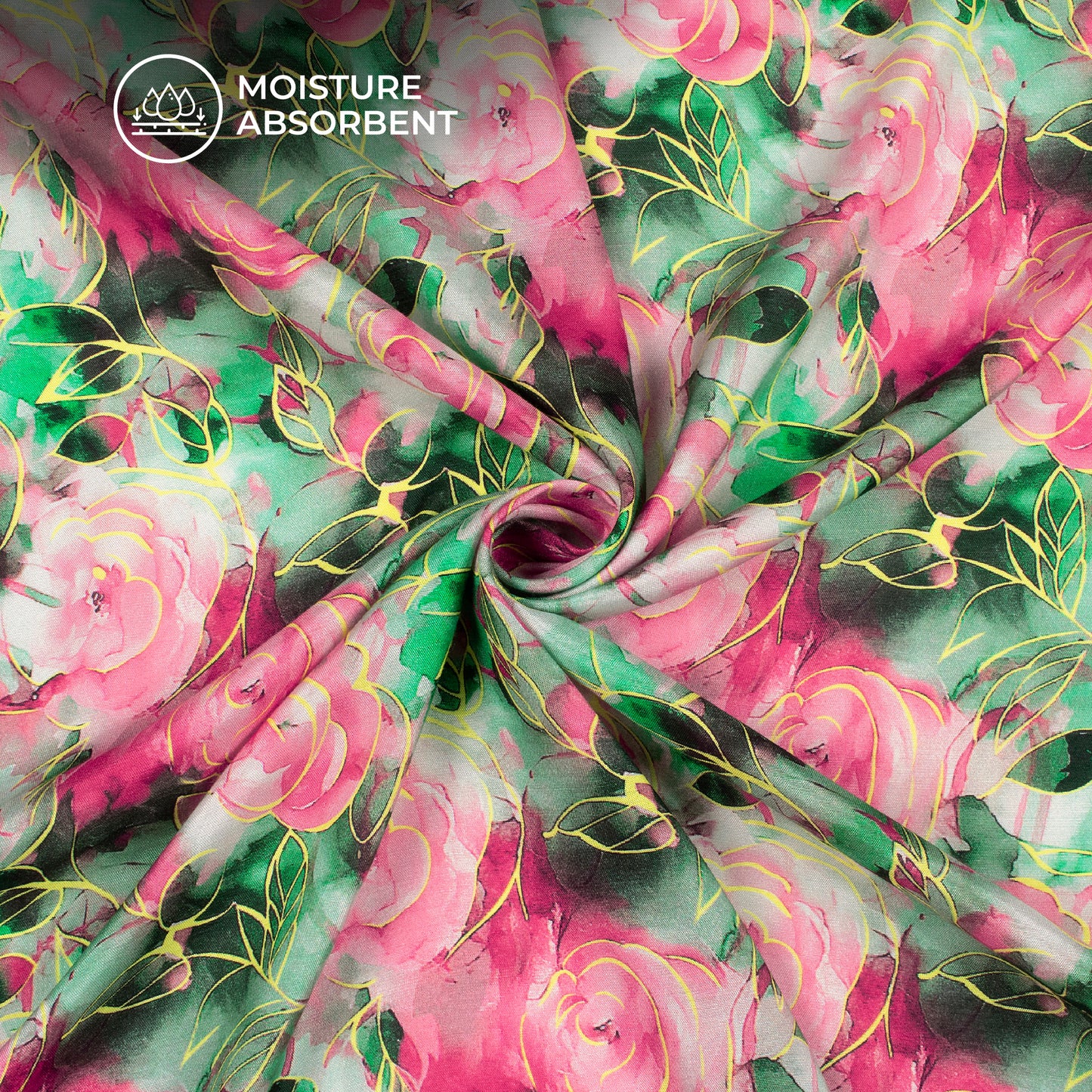 New Floral Design Digital Print Viscose Muslin Fabric