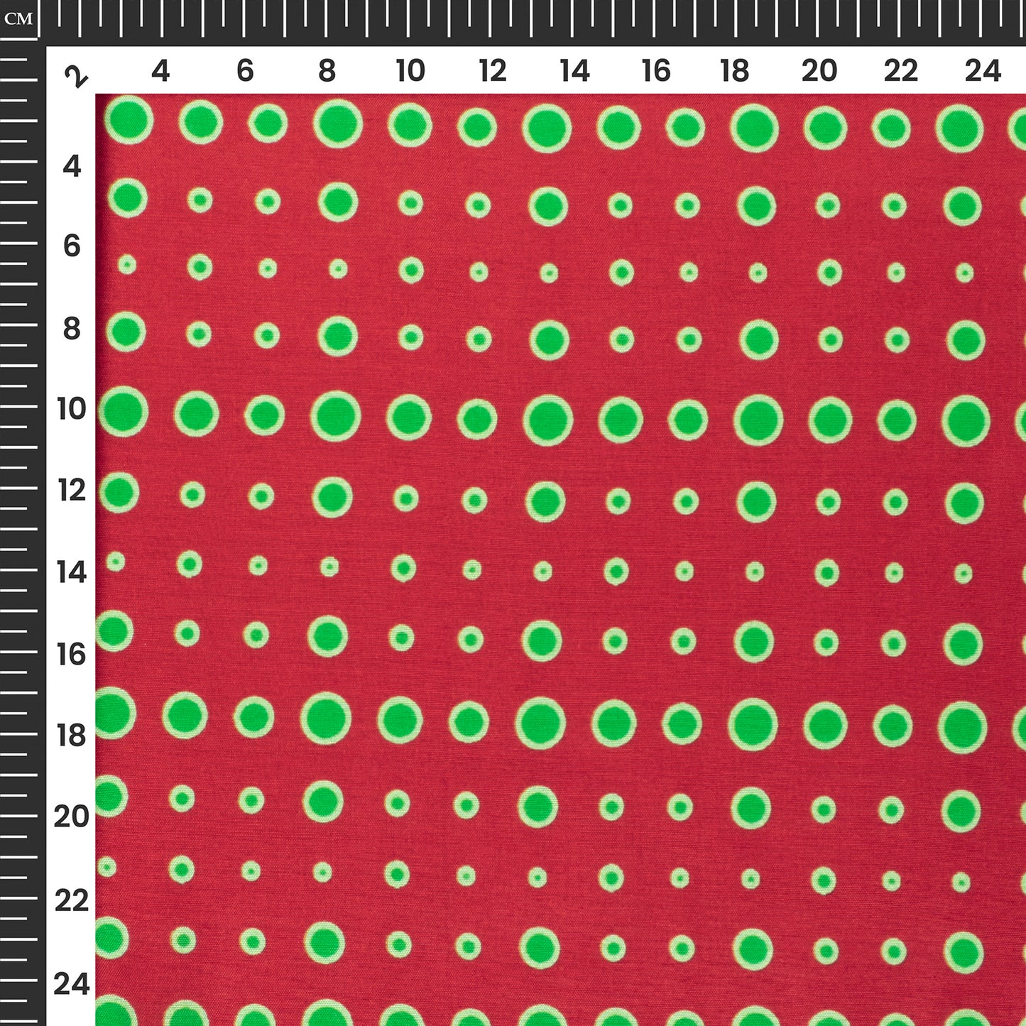 Classic Polka Square Digital Print Viscose Muslin Fabric