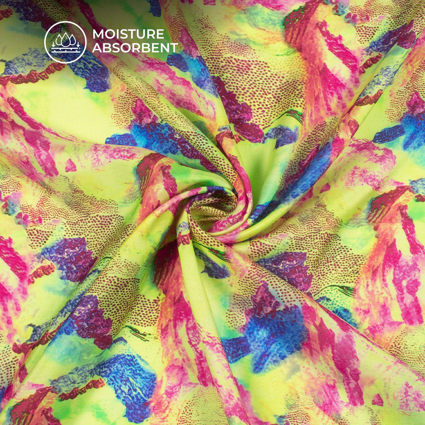 New Abstract Design Digital Print Viscose Muslin Fabric