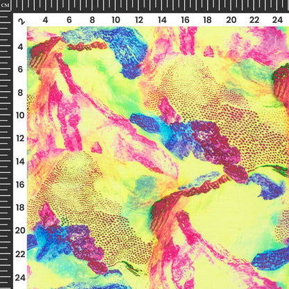 New Abstract Design Digital Print Viscose Muslin Fabric