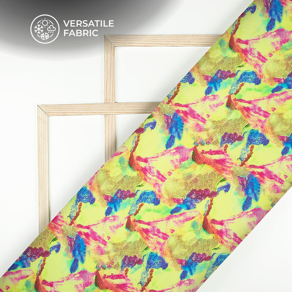 New Abstract Design Digital Print Viscose Muslin Fabric