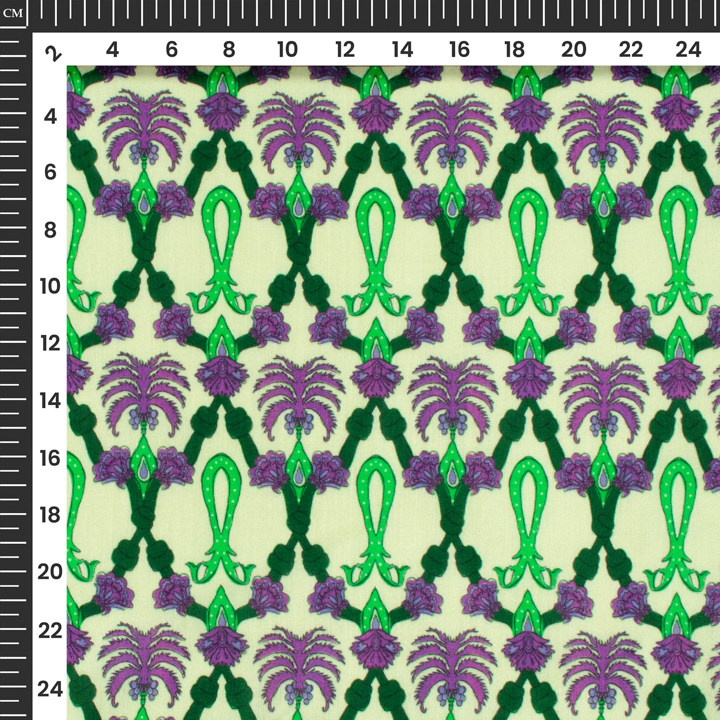 Seamless Floral Desing Digital Print Viscose Muslin Fabric