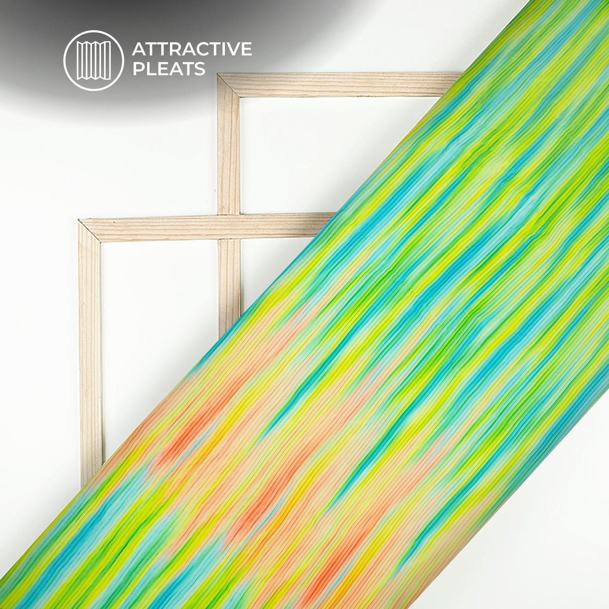 Trendy Green Ombre Digital Print Lightweight Pleated Georgette Fabric