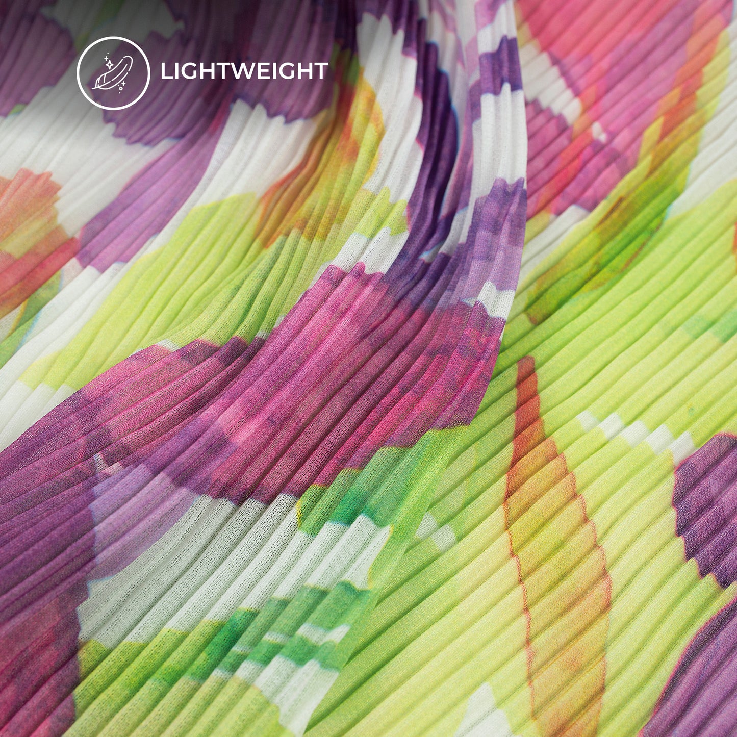Bloosom Floral Digital Print Lightweight Pleated Georgette Fabric