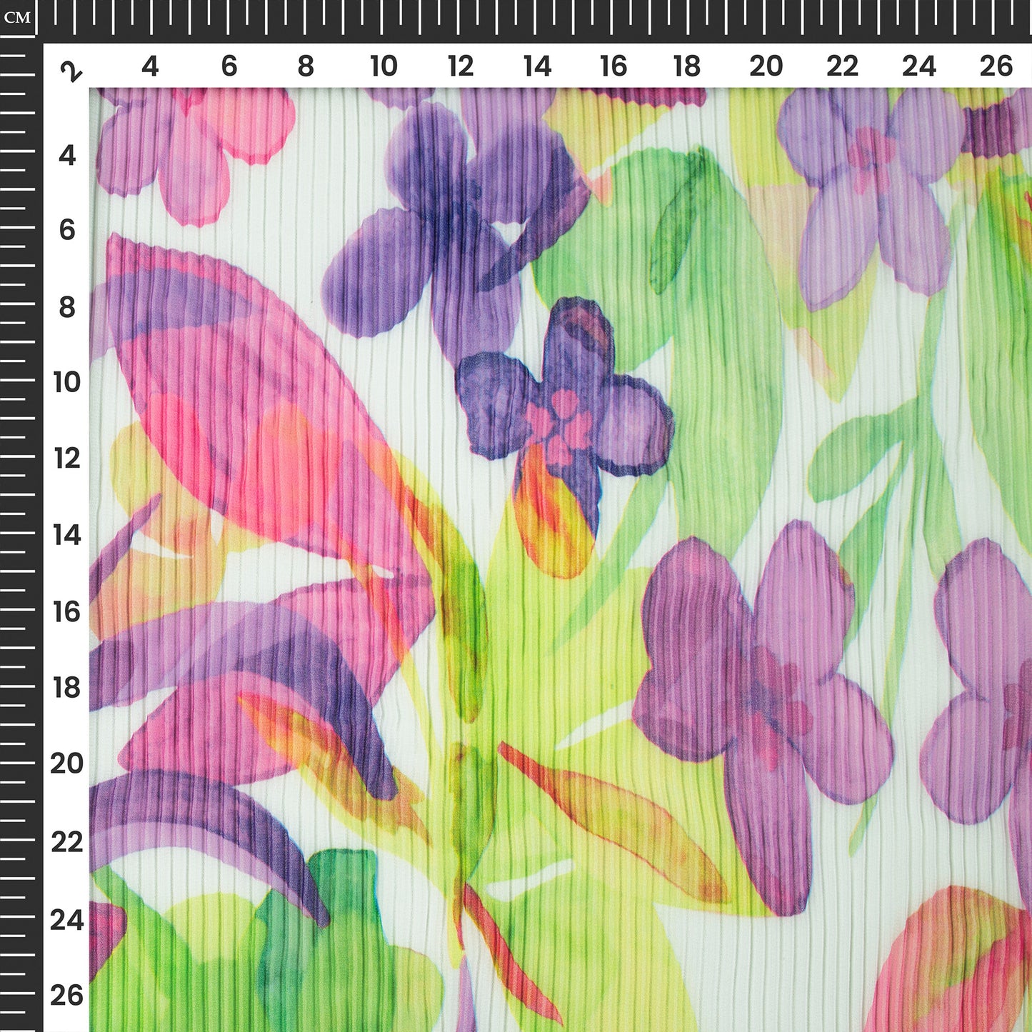 Bloosom Floral Digital Print Lightweight Pleated Georgette Fabric