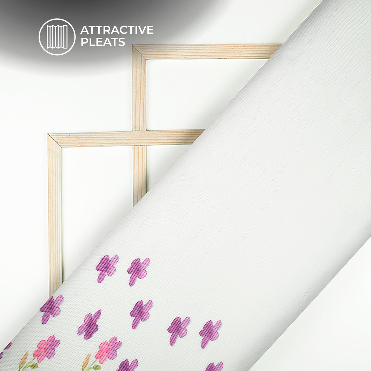 Intrend Position Floral Digital Print Lightweight Pleated Georgette Fabric